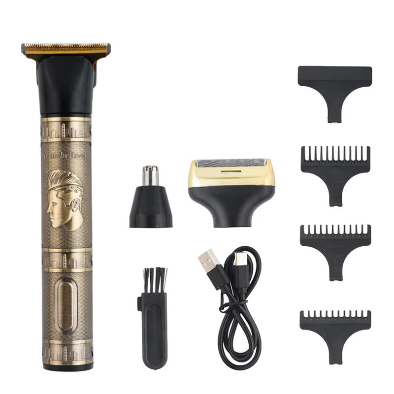 ماكينة قص الشعر الكهربائية المنزلية 4 في 1 متعددة الوظائف، ماكينة حلاقة محمولة للرجال، ماكينة تشذيب الشعر المحمولة، أداة الحلاقة