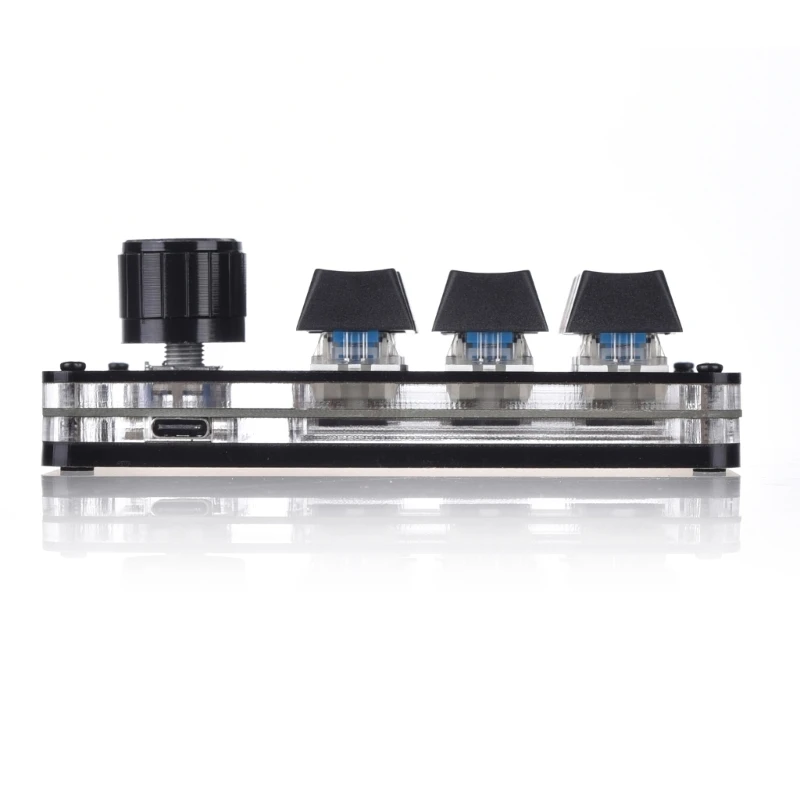 لوحة مفاتيح ماكرو ميكانيكية 9 مفاتيح لوحة مفاتيح صغيرة مع تصميم مقبض احترافي