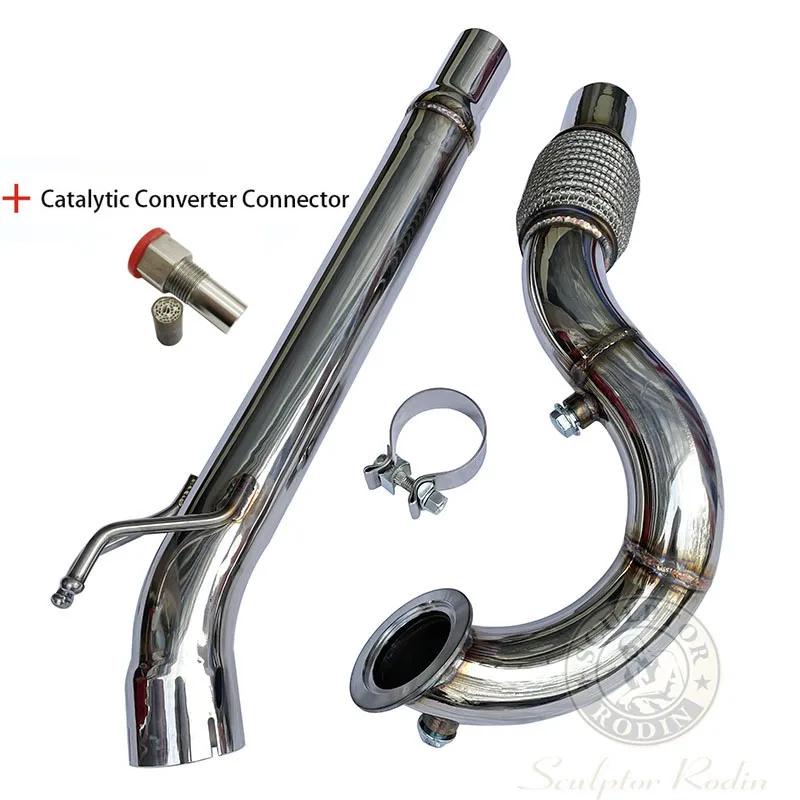 2,5 inch downpipe voor VW MK7 ea211 motor a3 golf 1.4t