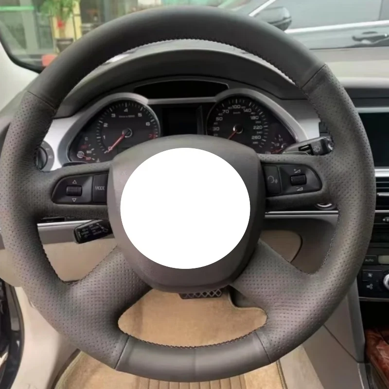 Customize Hand Sewn Durable NonSlip Artificial Leather B7 B8 A6 C6 2004-2011 Q5 2008-2012 Q7 Steering Wheel Cover For Audi A4