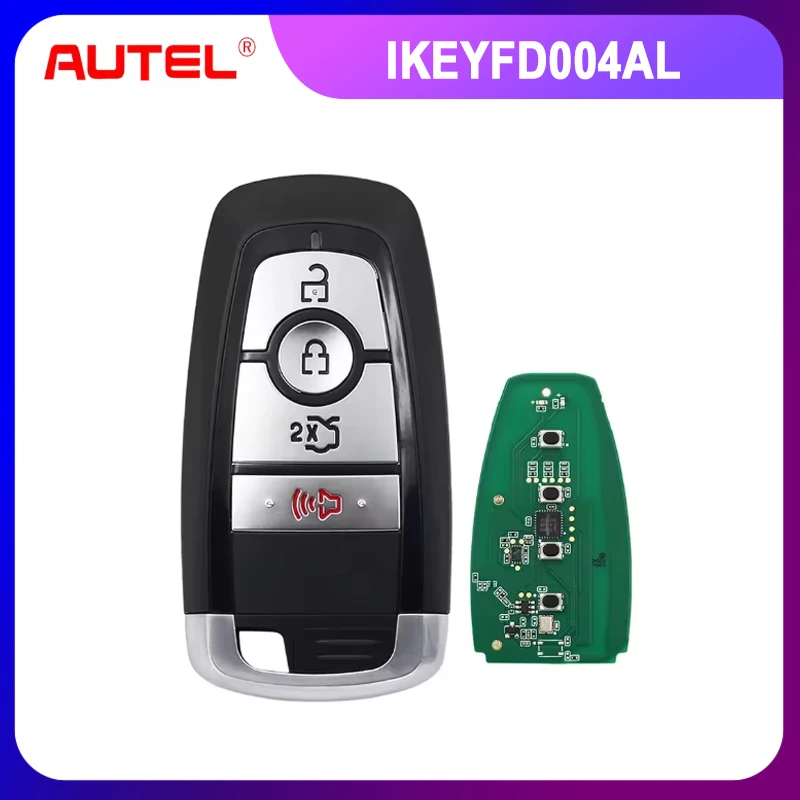 

1 шт. универсальный смарт-ключ Autel IKEY IKEYFD004AL FD004AL, 4 кнопки, 315/433 МГц, для Autel Smart Key, для KM100, IM508, IM608