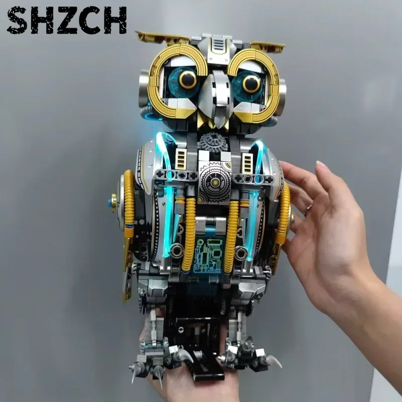 2026 New Cyberpunk Style Mechanical Owl Building Block Assembled Set for Boys - Birthday Gift Desktop Decorations