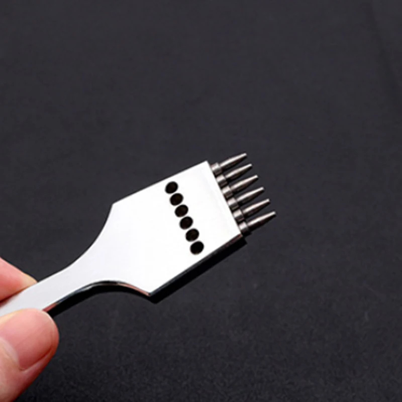 

3 шт., 4 мм, кожаный дырокол с круглым отверстием, съемное долото для штамповки швов, инструмент/набор-ABHG