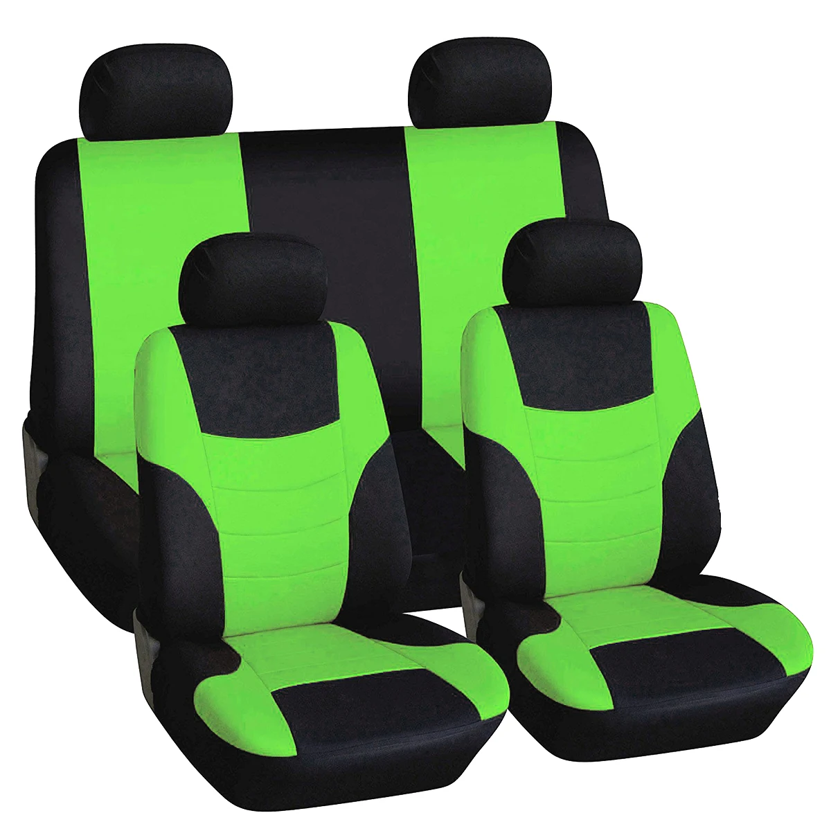 

8pcs Universal Seat Covers Breathable Mesh Full Split Bench Cover Split Bench Protector For All Cars Fluorescent Green
