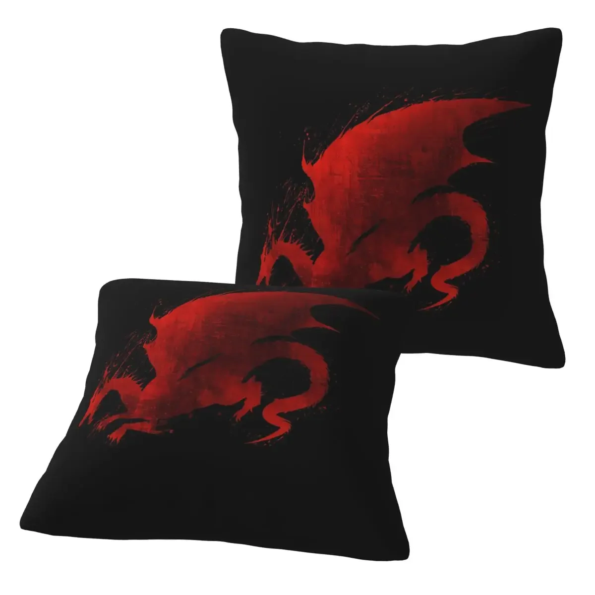 Dragon Age Origins Blood Dragon V2, 2 fundas de almohada cuadradas, funda de almohada decorativa, cojín decorativo cómodo para el hogar y el coche
