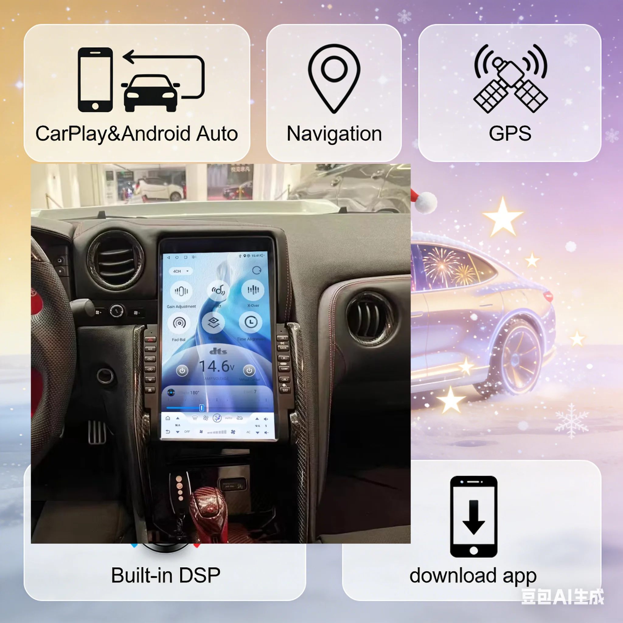 

Автомагнитола LSH для Nissan GTR 2011-2017, Android, мультимедийный плеер, экран, GPS-навигация, 4G, Wi-Fi, DSP, автомобильные аксессуары, стереосистема