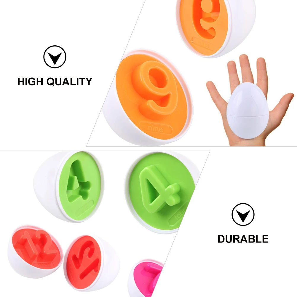 

12Pcs Matching Egg Preschool Toddler Learning Kit Safe Premium Material Math Learning Gift for Kids Numbers Matching Egg