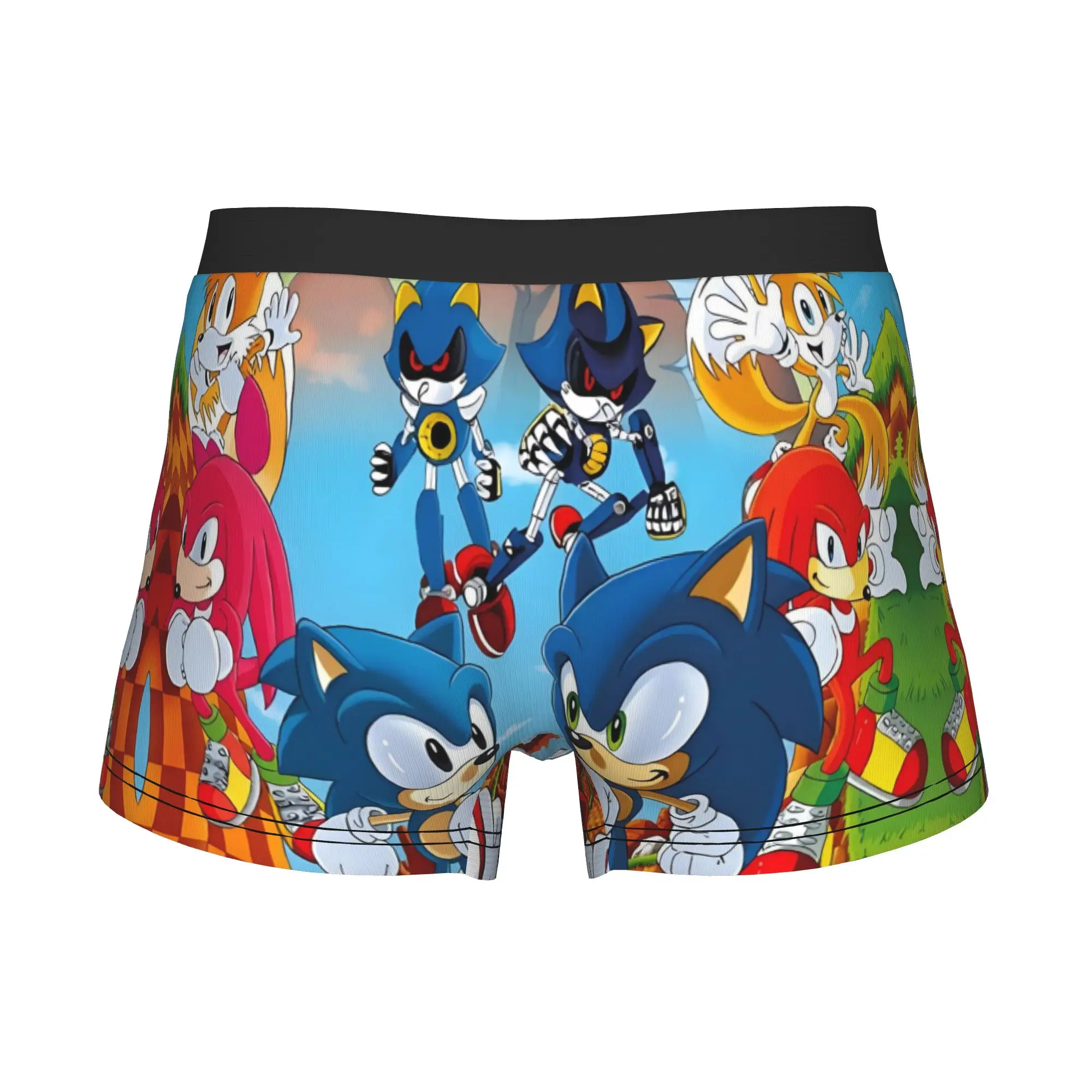 Male Fashion Gehog Character  Underwear Animation Boxer Briefs Stretch Shorts Panties Underpants