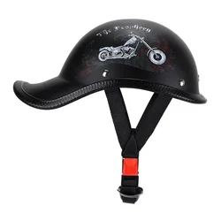 Unisex Retro Motorcycle Helmet Vintage Half Face Helmet Ultralight Safety Hard Hat Low Profile Bicycle Helmet For Men Women Moto