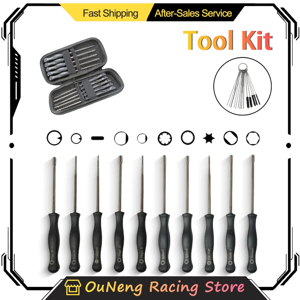 Carburetor Adjustment Tool Single D Double D Hexagon Hex Socket Kit Set Screwdriver Kit Small Carburetor Tune up 10pcs in 1 kit