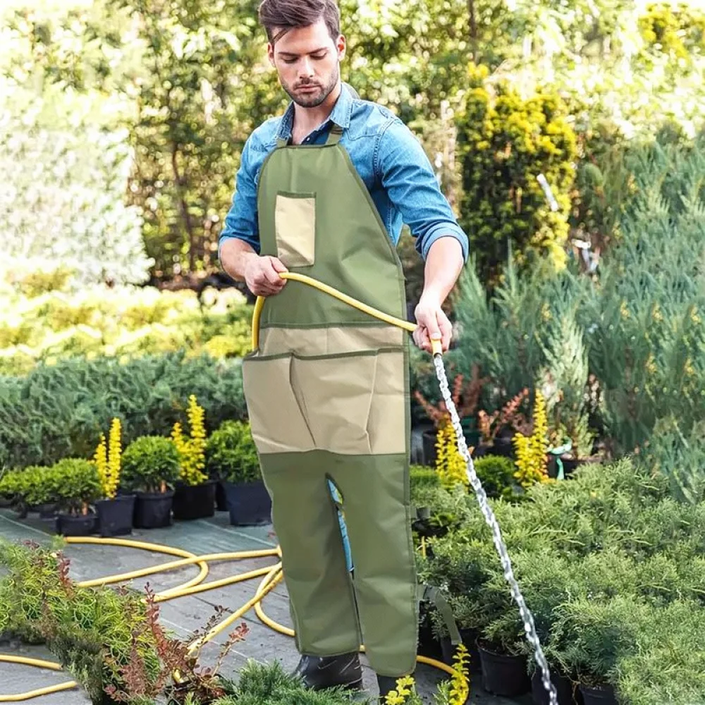 Professional Gardening Apron Waterproof Oxford Material Leg Protective Cover Multi Pocket Work Gear For Lawn Yard Landscaping