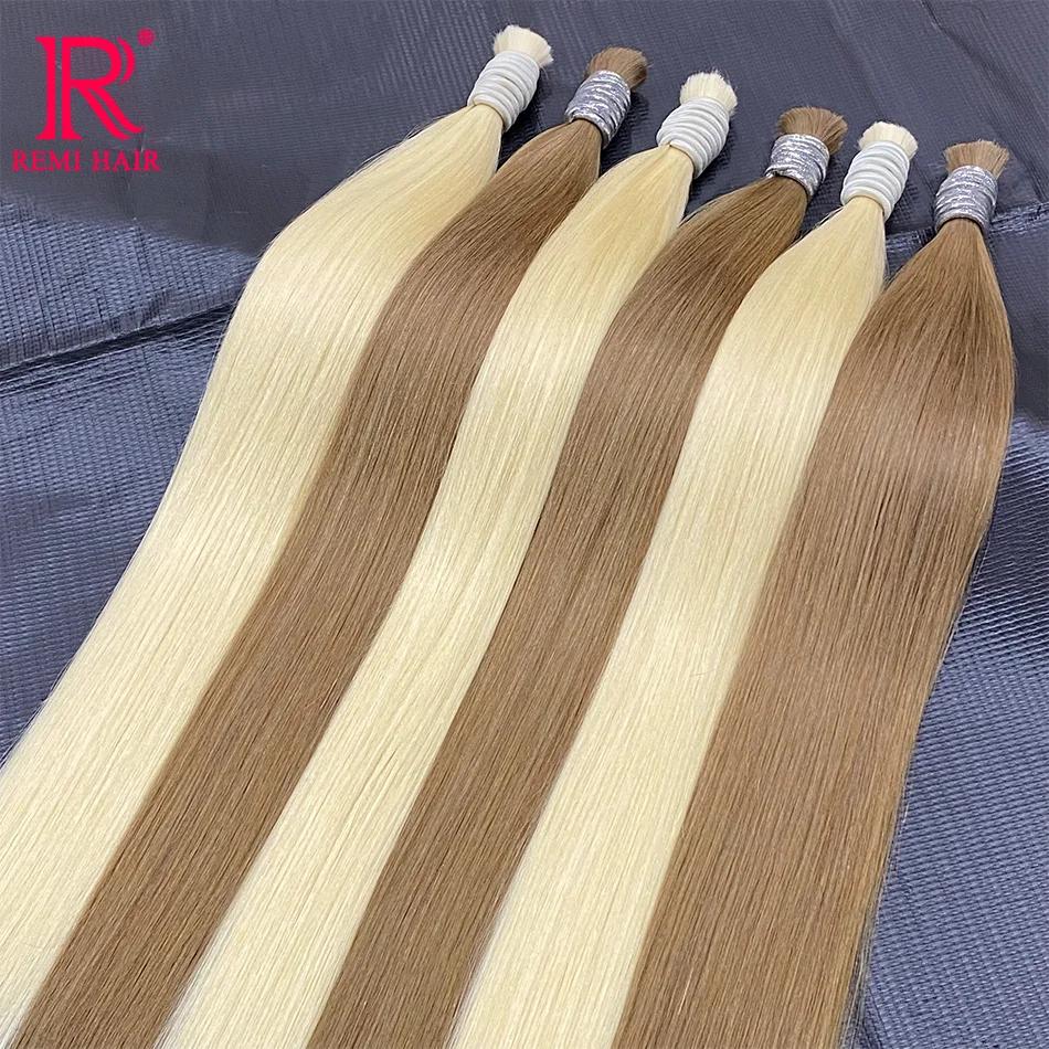 Real Human Hair Bulk No Weft Straight Virgin Vietnamese Human Hair Bradings for Women Colored Hair Weaving Hair Extensions