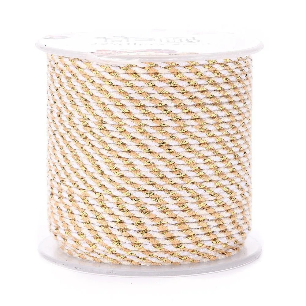 

1roll 4-Ply Polycotton Cord Handmade Macrame Rope with Wire for String Wall Hangings Plant Hanger Craft String Knitting