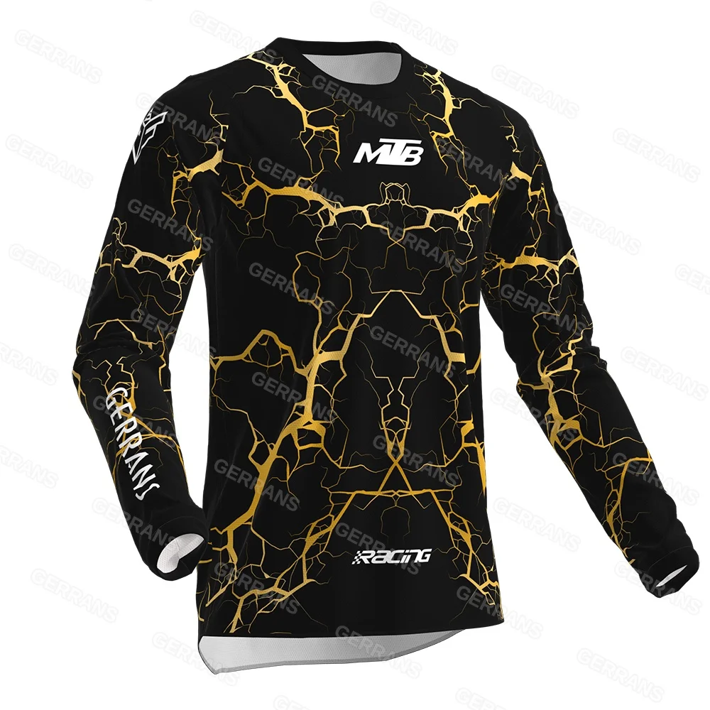 Outdoor Casual Round Neck Long-Sleeve T-Shirt with Forest Pattern Breathable Comfortable for Hiking Daily Wear view 3