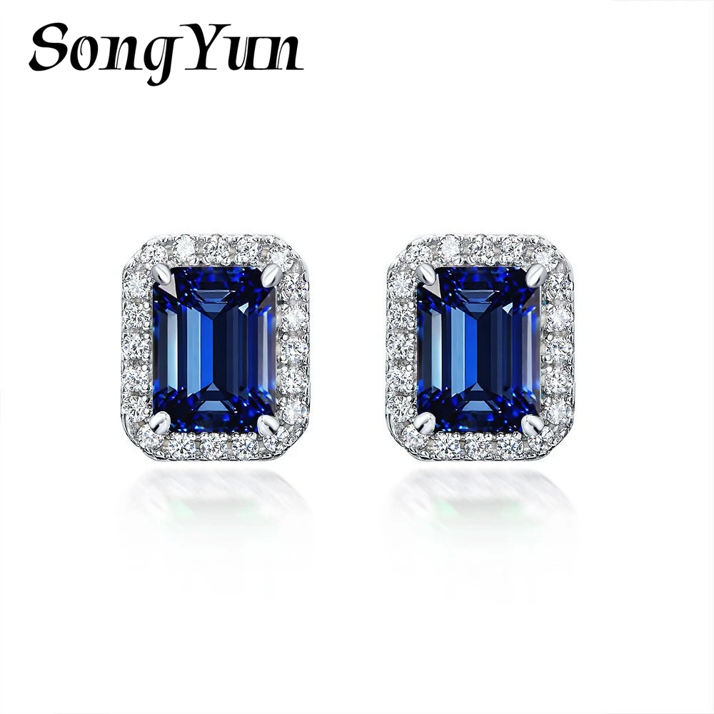 

SongYun Jewelry 925 Sterling Silver Earring HCD Gemstones High Carbon Diamond Designer 925 Sterling Silver Earring Accessories
