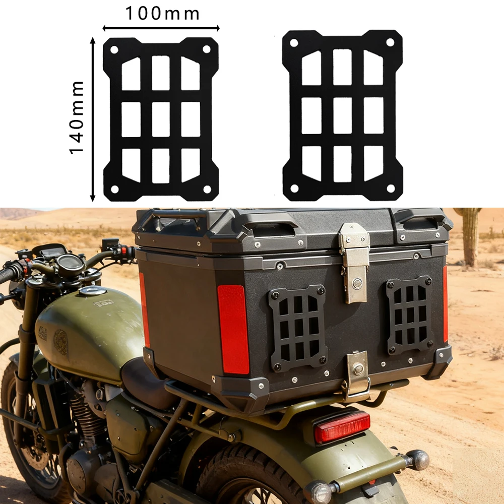 Pannello Molle per moto da 2 pezzi per deposito bagagliaio in acciaio al carbonio impermeabile tattico universale scatola laterale organizzatore archiviazione modulare