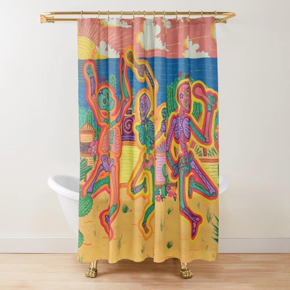 

Undead Fiesta Shower Curtain Accessories For Shower And Services Cover Modern Accessory Bathrooms Bathroom Box Curtain