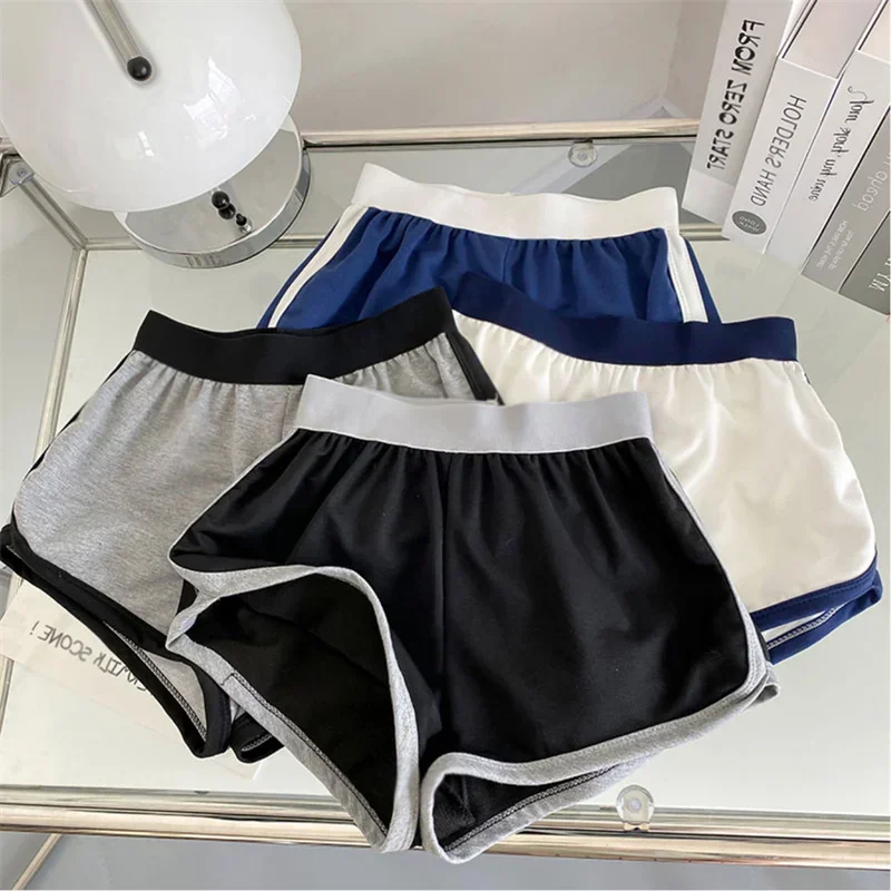 Women Yoga Shorts Summer Outer Wear Mid-waist Casual Pants Lady Stylish Thin Breathable Gym Short Pants Women Home Beach Pants