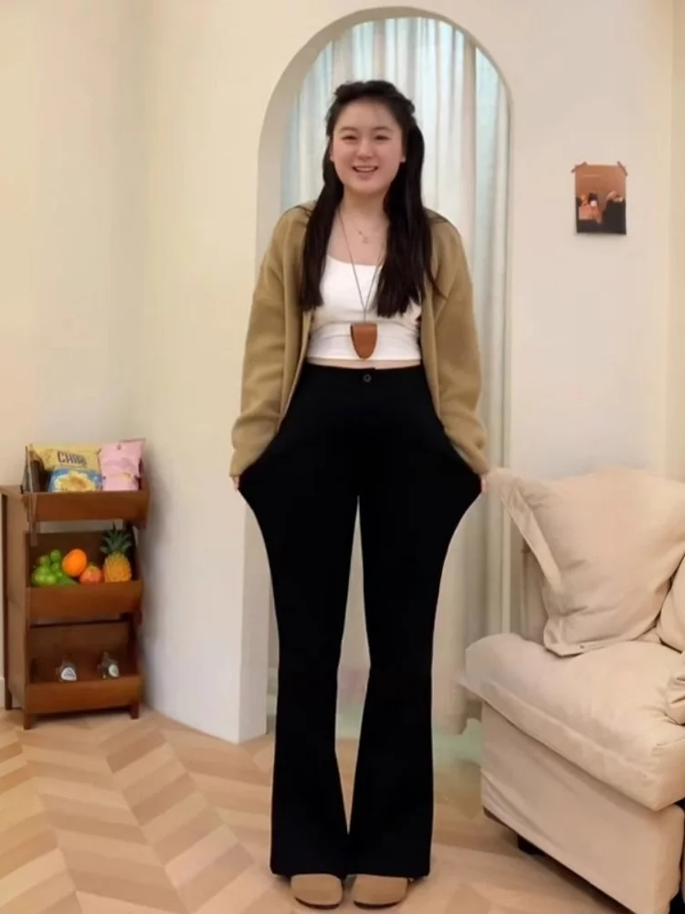 

Женские джинсы Bla Fce с подкладкой, утолщенные, микро-клеш, осенне-зимние, новые, больших размеров, для полных женщин, скрывающие бедра, стройнящие, эластичные