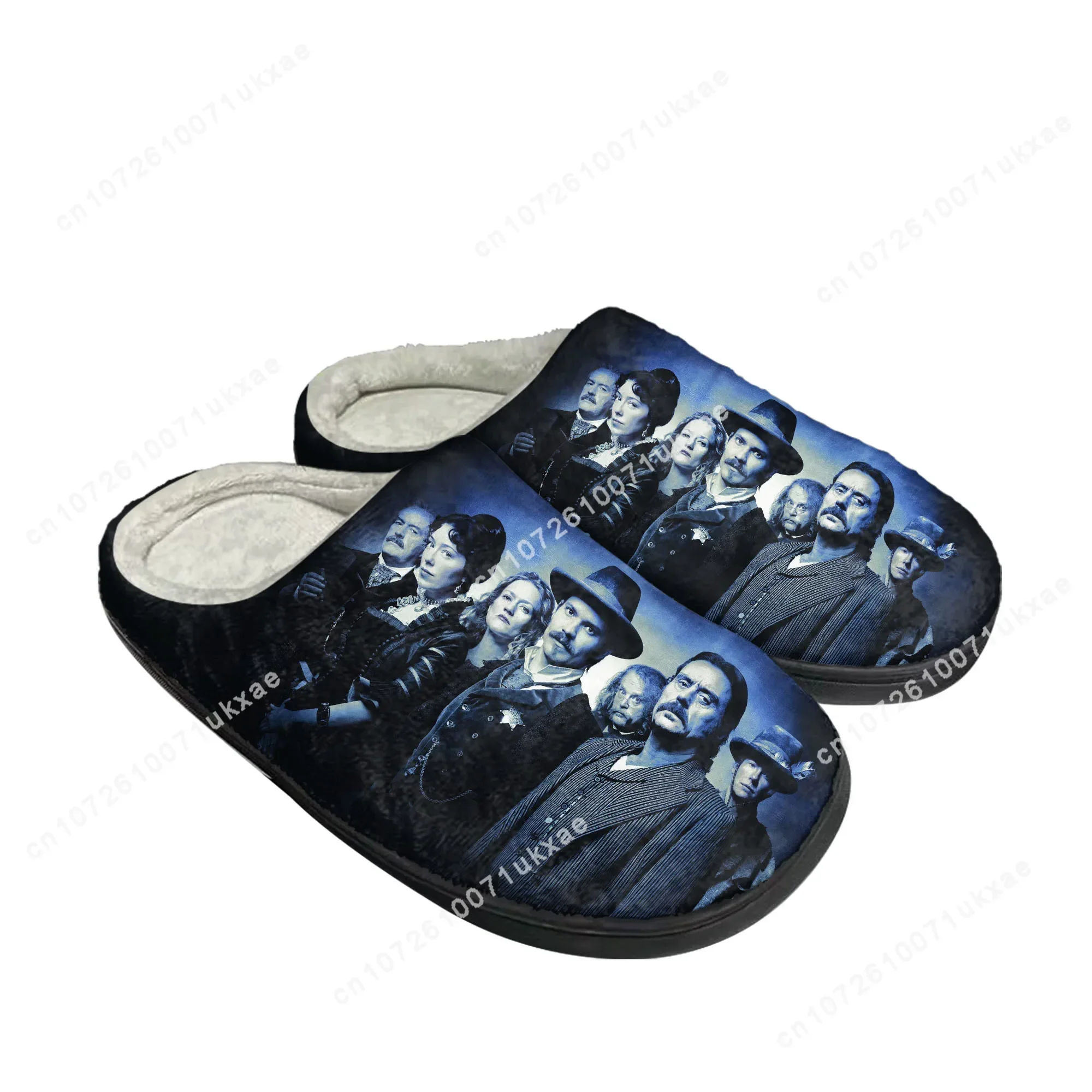 Deadwood Home Pantofole in cotone Uomo Donna Peluche Camera da letto Casual Mantieni calde Scarpe Pantofole termiche per interni Scarpe fai da te personalizzate