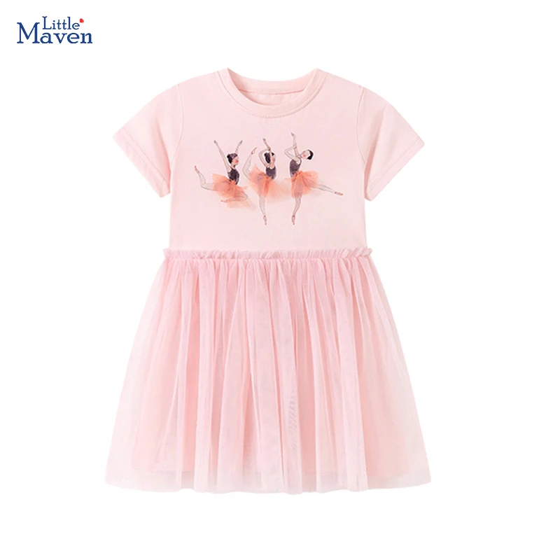 roupas-para-meninas-little-maven-vestidos-de-verao-para-criancas-de-2-a-7-anos-novos-vestidos-de-princesa-de-bale-com-estampa-de-desenho-animado-2026
