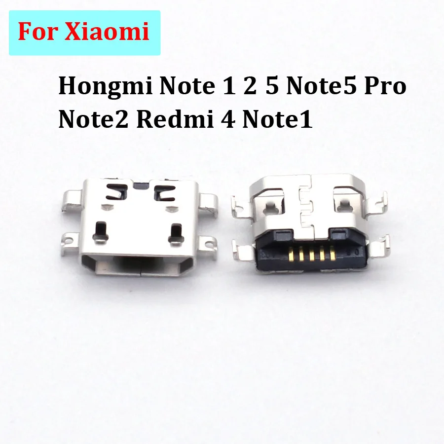 10-100Pcs Charger Contact Jack Charging Port Plug Usb Dock Connector For Xiaomi Hongmi Note 1 2 5 Note5 Pro Note2 Redmi 4 Note1