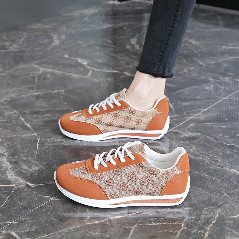 2024 Women's Summer New Fashion Print Designer  slip Flat Bottom Sports Shoes Outdoor Play Daily Comfortable Women's Shoes image 5