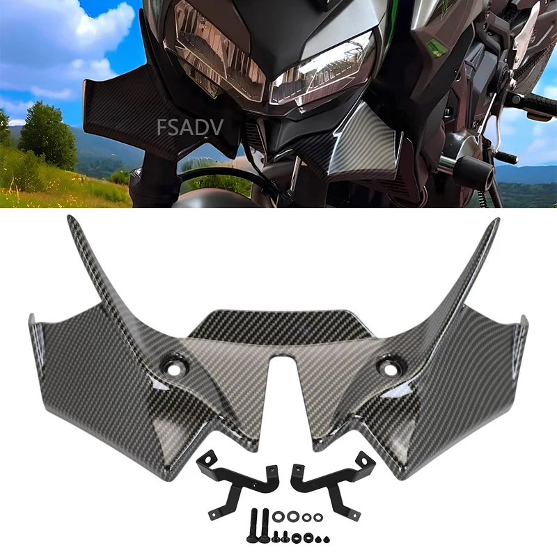 

For Kawasaki Z650 Z 650 z650 2021 2022 2023 2024 Motorcycle Sport Downforce Naked Forntal Spoilers Aerodynamic Wing Deflector
