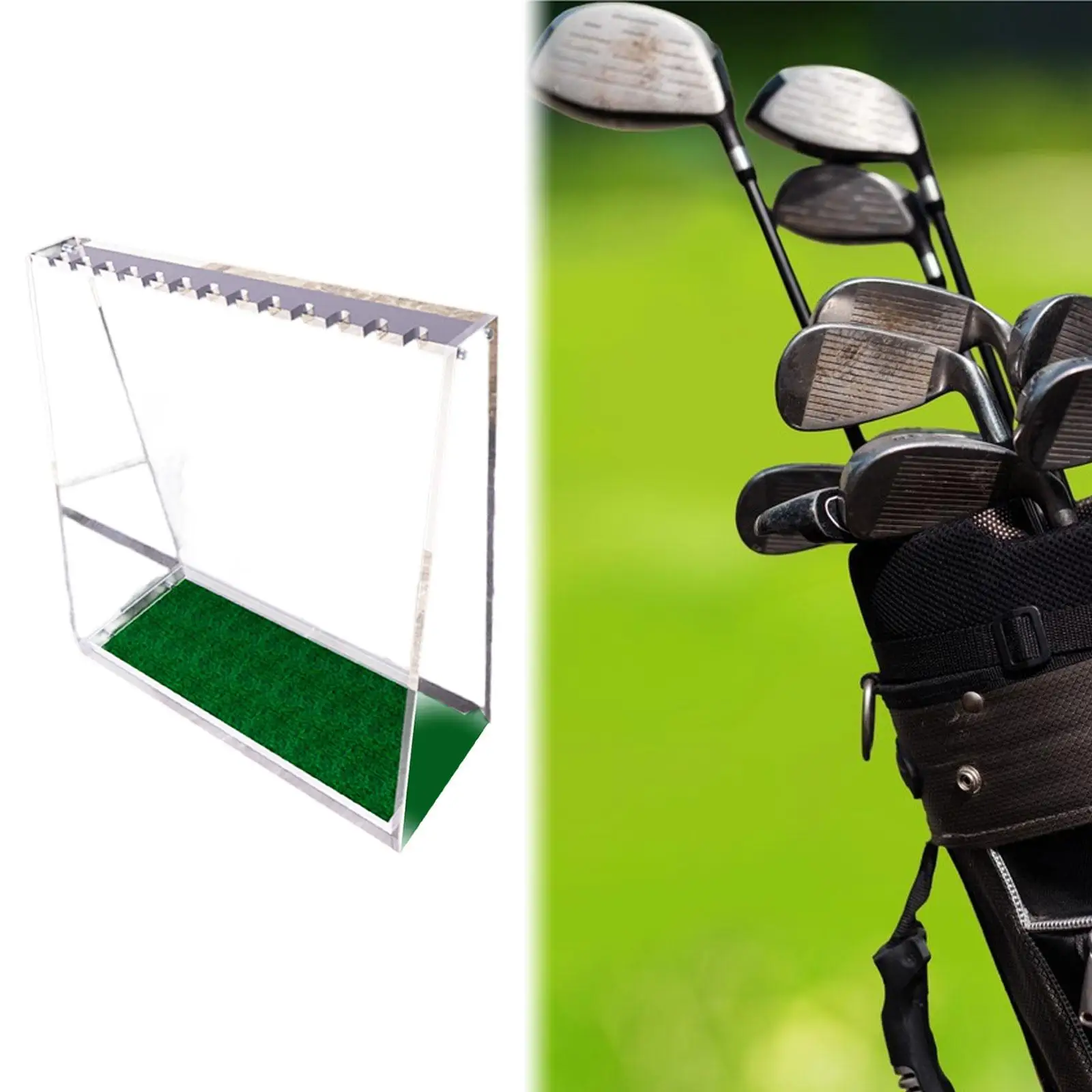 

Golf Club Rack, Golf Club Display Stand Shelf, Easy to Assemble Golf Putter Stand for Golf Course Practice Supplies, Indoor