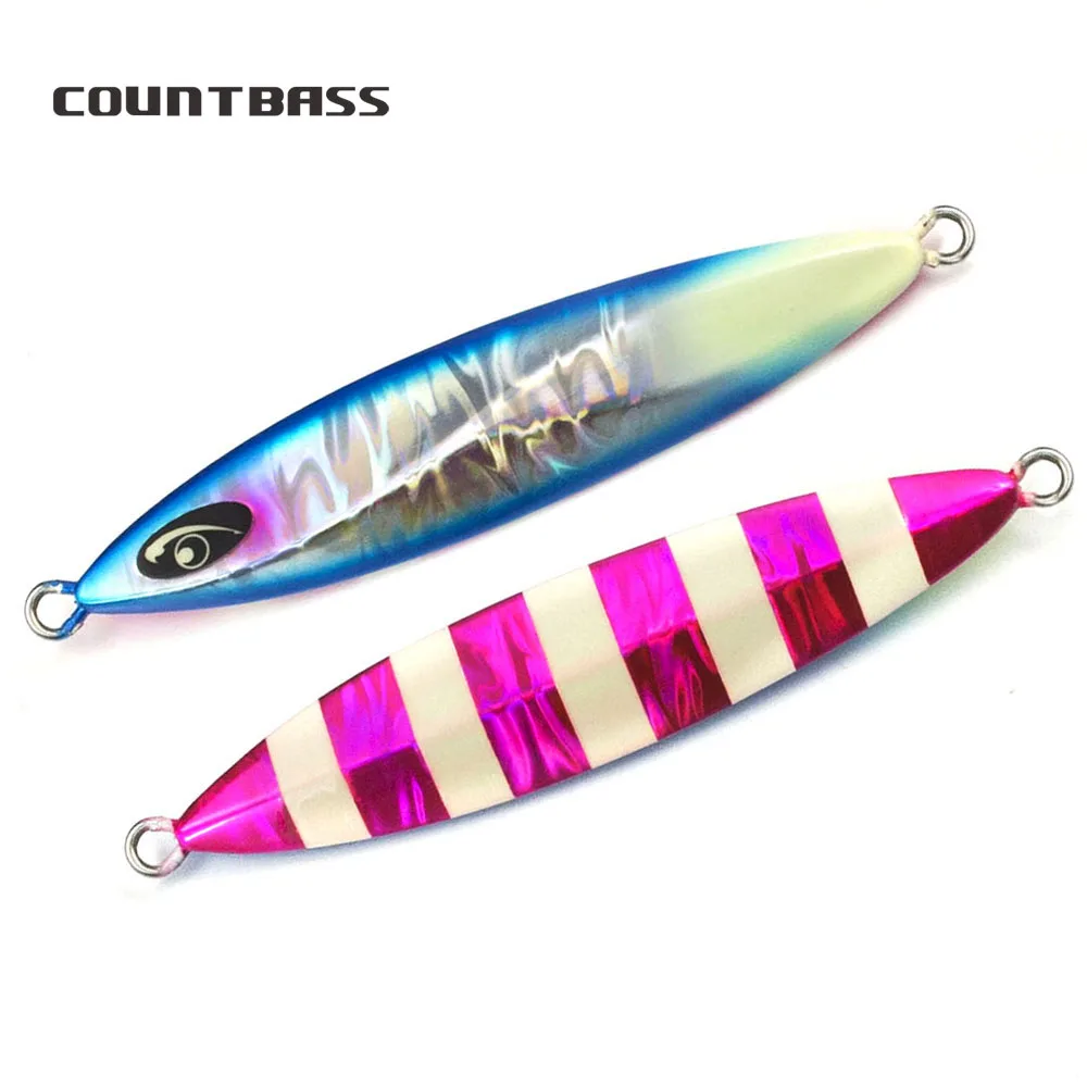 

COUNTBASS 120g 4.23oz Slow Jigs Saltwater Metal Fishing Lures for Deep Sea Game Luminous Eyes