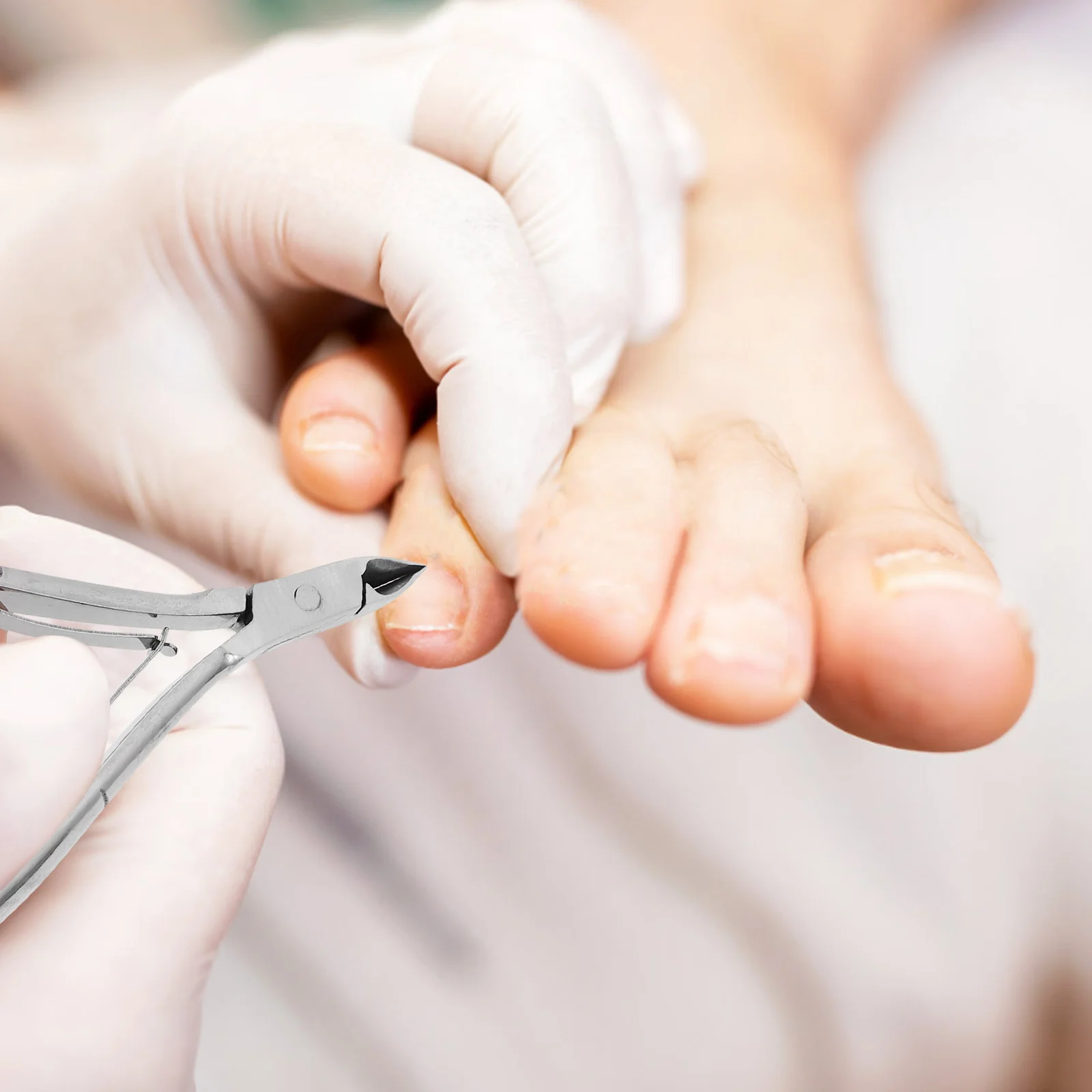 قراص أظافر من الفولاذ المقاوم للصدأ لتقليم البشرة وأظافر القدم، فك طويل، صلابة عالية، مقبض فولاذي ناعم غير قابل للانزلاق، سهل الاستخدام