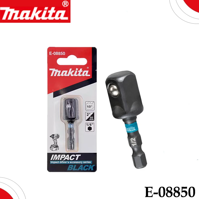 Makita E-08850 Impact Black Socket Adapter, 1/4