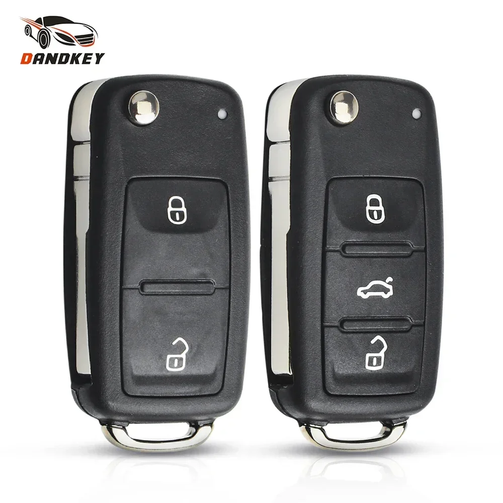

Dandkey 2/3 Buttons Flip Folding Remote Car Key Shell Case For VW VOLKSWAGEN Tiguan Golf Sagitar Polo MK6 Touareg Skoda