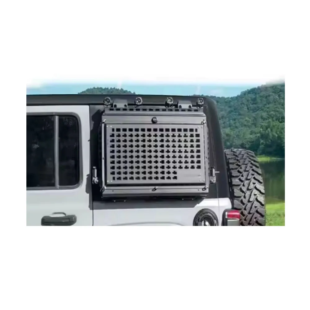 

Алюминиевый многофункциональный ящик для хранения со складным столом для аксессуаров Jeep Wrangler JL