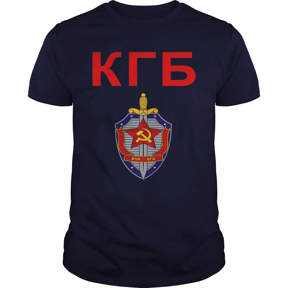 CCCP USSR Soviet Union KGB Badge Emblem T Shirt. Short Sleeve 100% Cotton Casual T-shirts Loose Top Size S-3XL