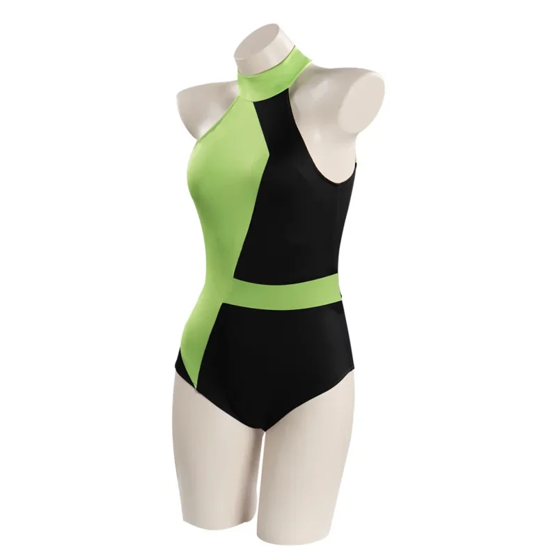 Shego Swimsuit Cosplay Costume Adult Women Swimwear Outfits Halloween Carnival Suit