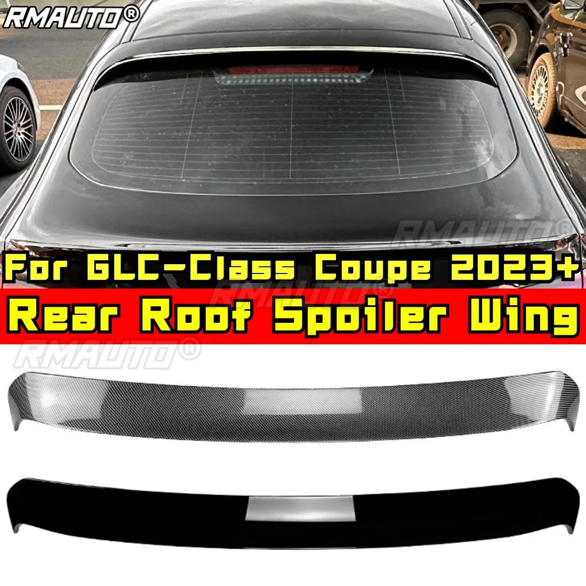 

Для Mercedes Benz GLC-Class Coupe 2023 + комплект кузова, задний спойлер на крышу, заднее крыло, автомобильные аксессуары