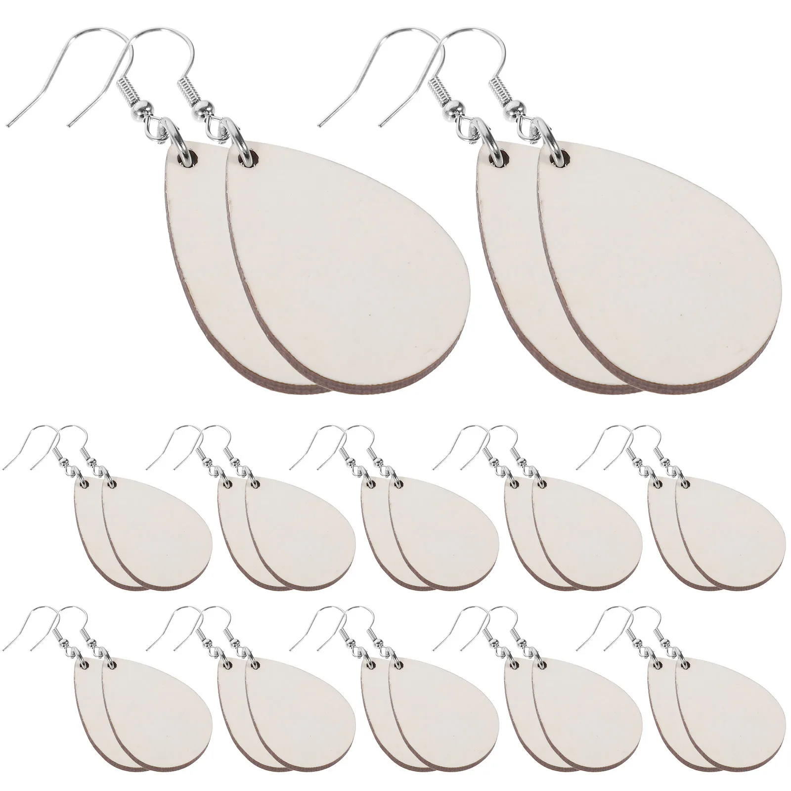 30 قطعة القرط التسامي الفراغات السائبة خشبية الحديد Diy بها بنفسك الحرفية الزخرفية اليدوية صنع المجوهرات عدة للنساء خفيفة الوزن دائم