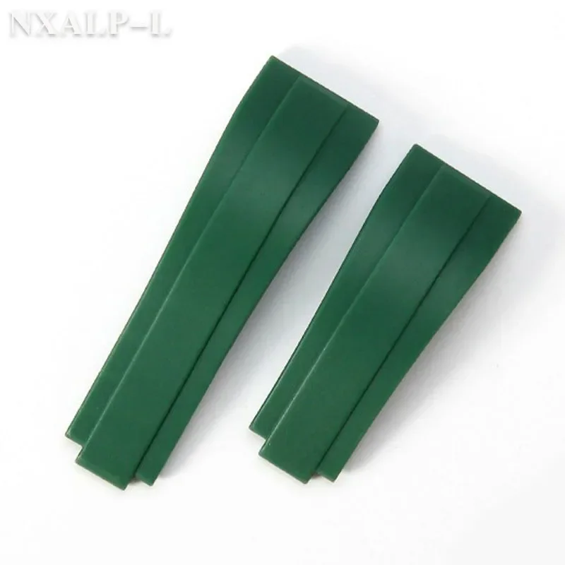 ل رولكس حزام 20 مللي متر الرجال الرياضة ساعات سيليكون الفرقة ل دايتونا الغواصة GMT يخت ماستر حزام غواص سوار مقاوم للماء