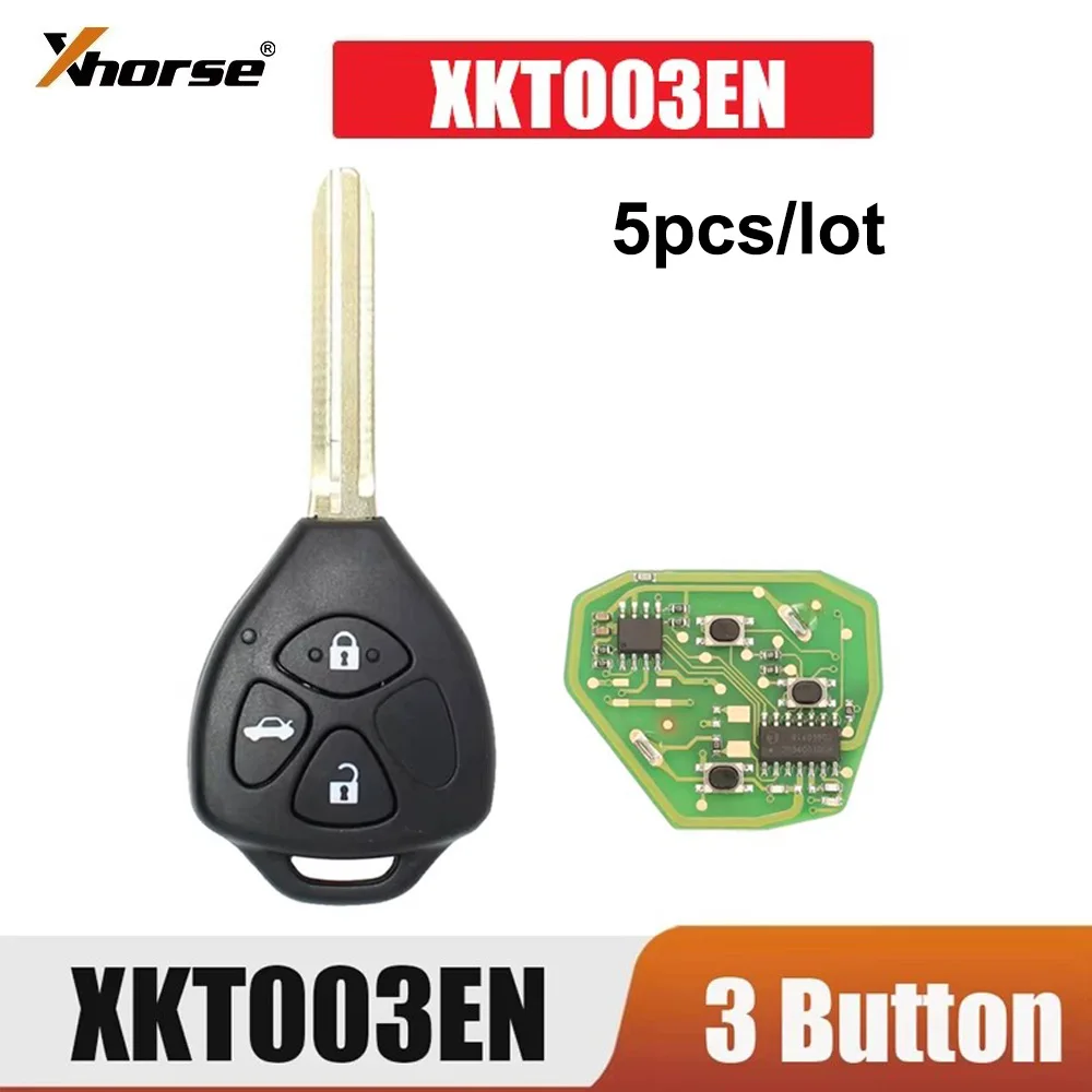 5pcs/lot Xhorse XKTO03EN Universal VVDI Wire Remote Key Car Remote key for Toyota VVDI2 VVDI Tool