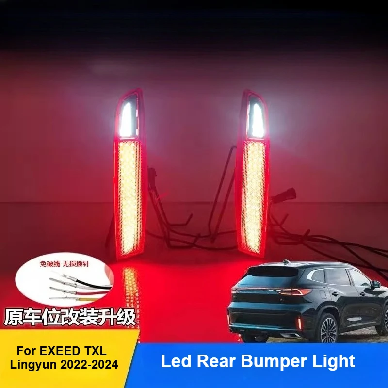 

Led Rear Bumper Light For EXEED TXL Lingyun 2022 2023 2024 Flowing Turn Signal Brake Light Rear Fog Lamp Modification Accessory