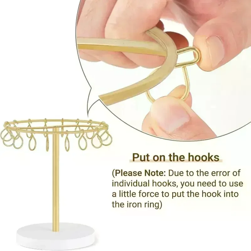 

Metal Hair Clip Holder Claw Clip Stand Round Base Detachable Jewelry Display Stand Easy To Install Hair Jewelry Storage Rack