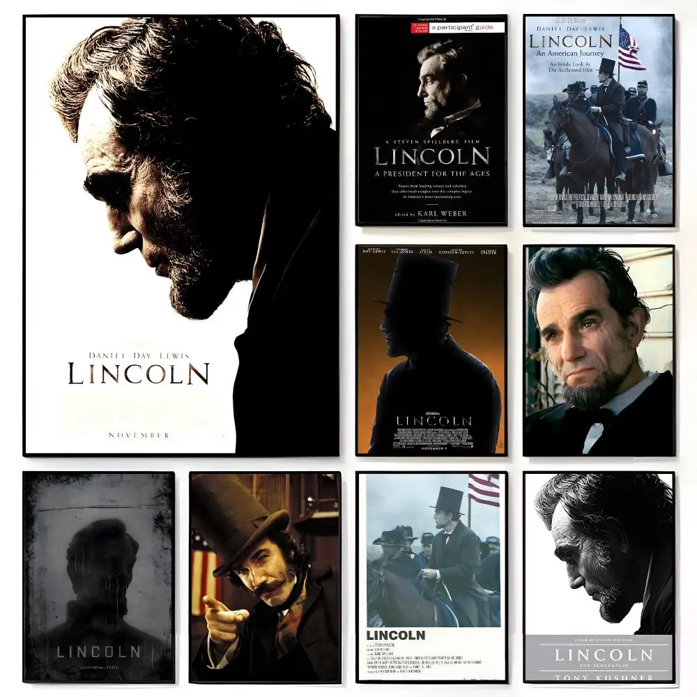 Historical Figure Lincoln Poster American Film Mural Home Childrens Room Wall Decor Print
