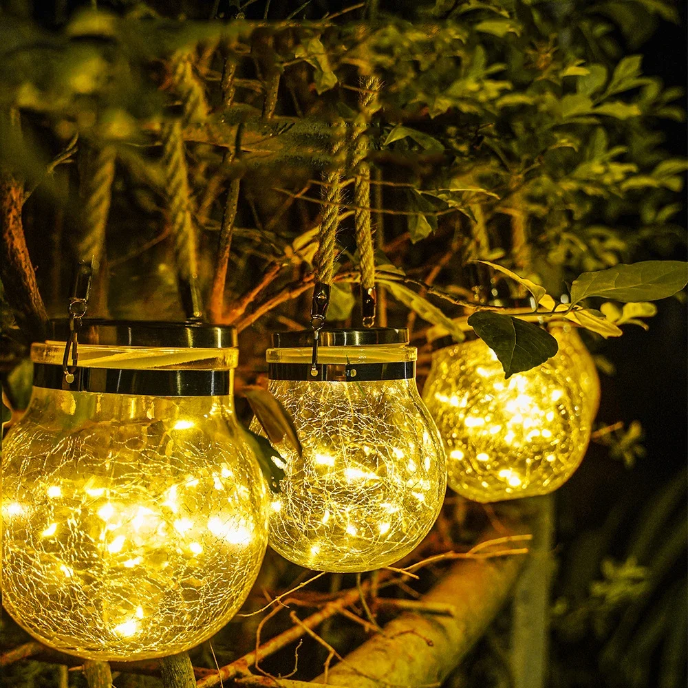 

Solar LED Fairy Lights Popping Ball Glass Bottle Cap Outdoor Garden Christmas Decoration Mason Jar Lamp Wishing Light 2024