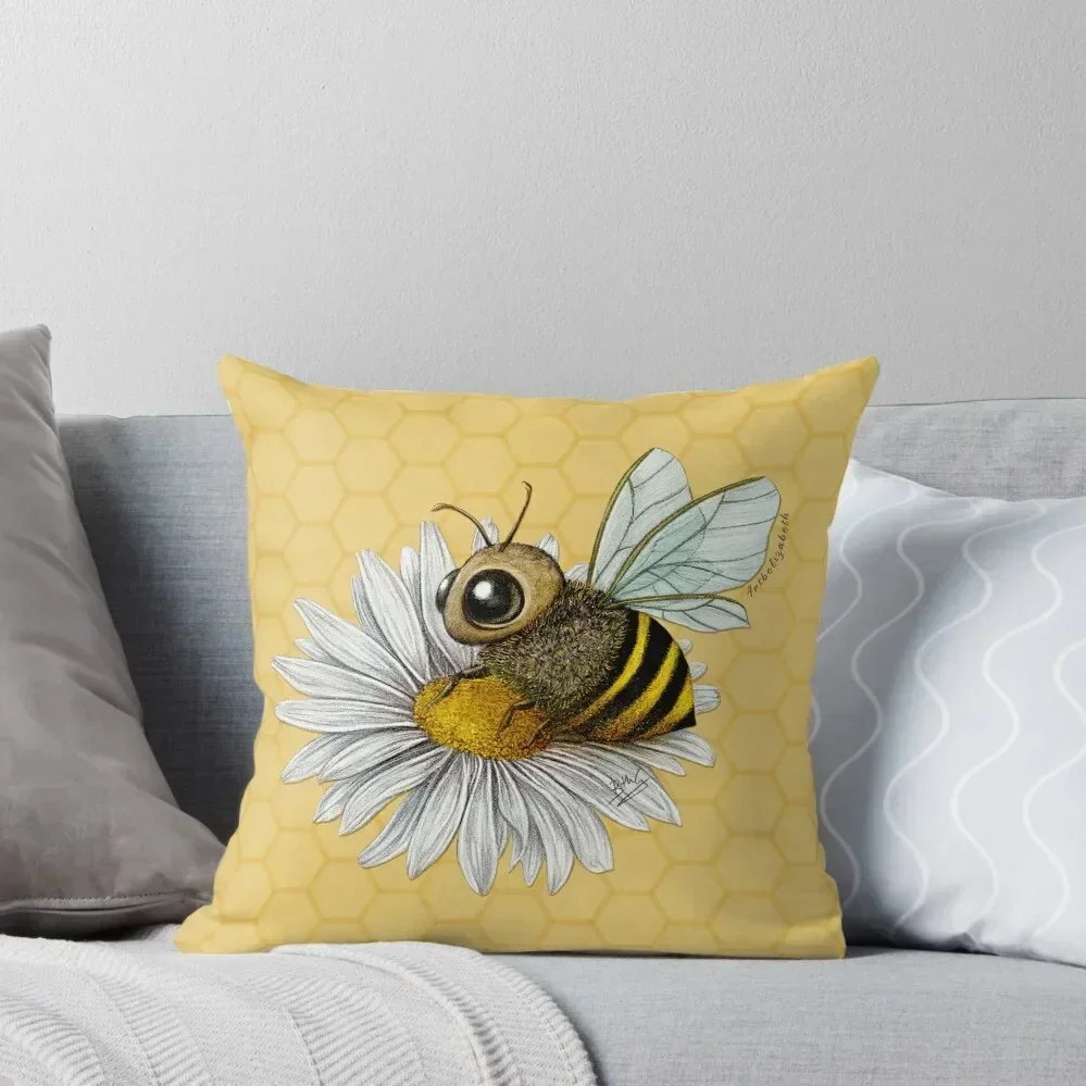 

Bee and Daisy Throw Pillow Luxury Sofa Cushions Pillow Cases Decorative ornamental pillows Christmas Pillows pillow