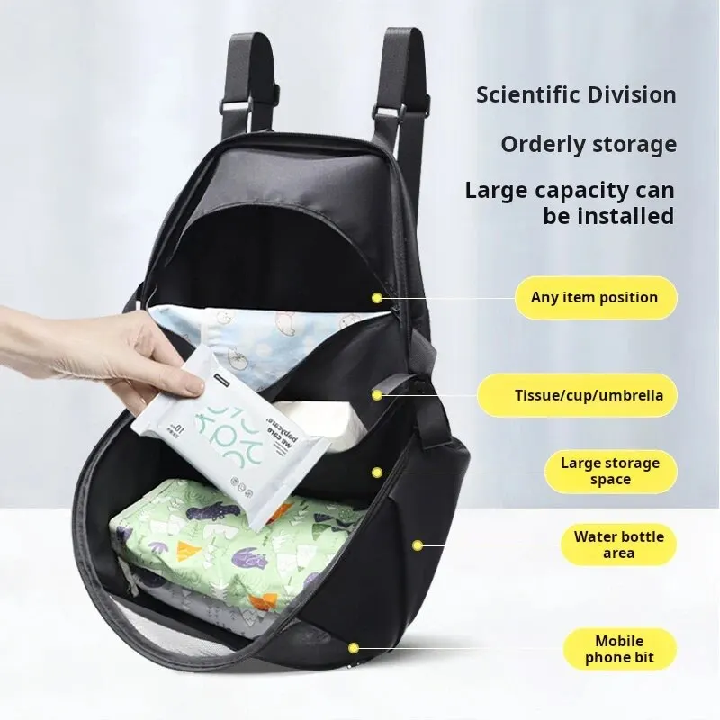 Baby Stroller Hanging Bag Portable Multi-function Large Capacity Multi-pocket Zoned Storage Backpacks