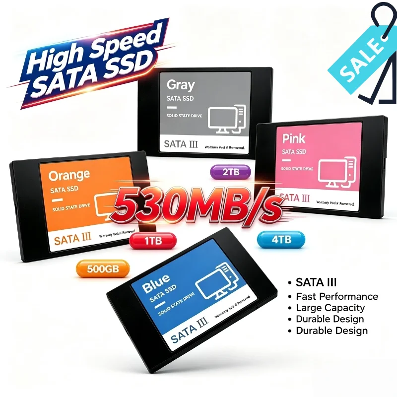 New Original 2.5 Inch SATA3 SSD 500GB 1TB 2TB 4TB Internal Solid State Hard Drive for Laptop Desktop PC Max Pro Ultra Speed Plus