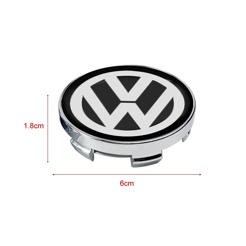 4pcs 56/60mm Wheel Center Cap Logo Hub Cover Badge Emblem Car Accessories For Volkswagen MK7 MK6 MK5 Ibiza Leon FR Golf-4 5 6 7