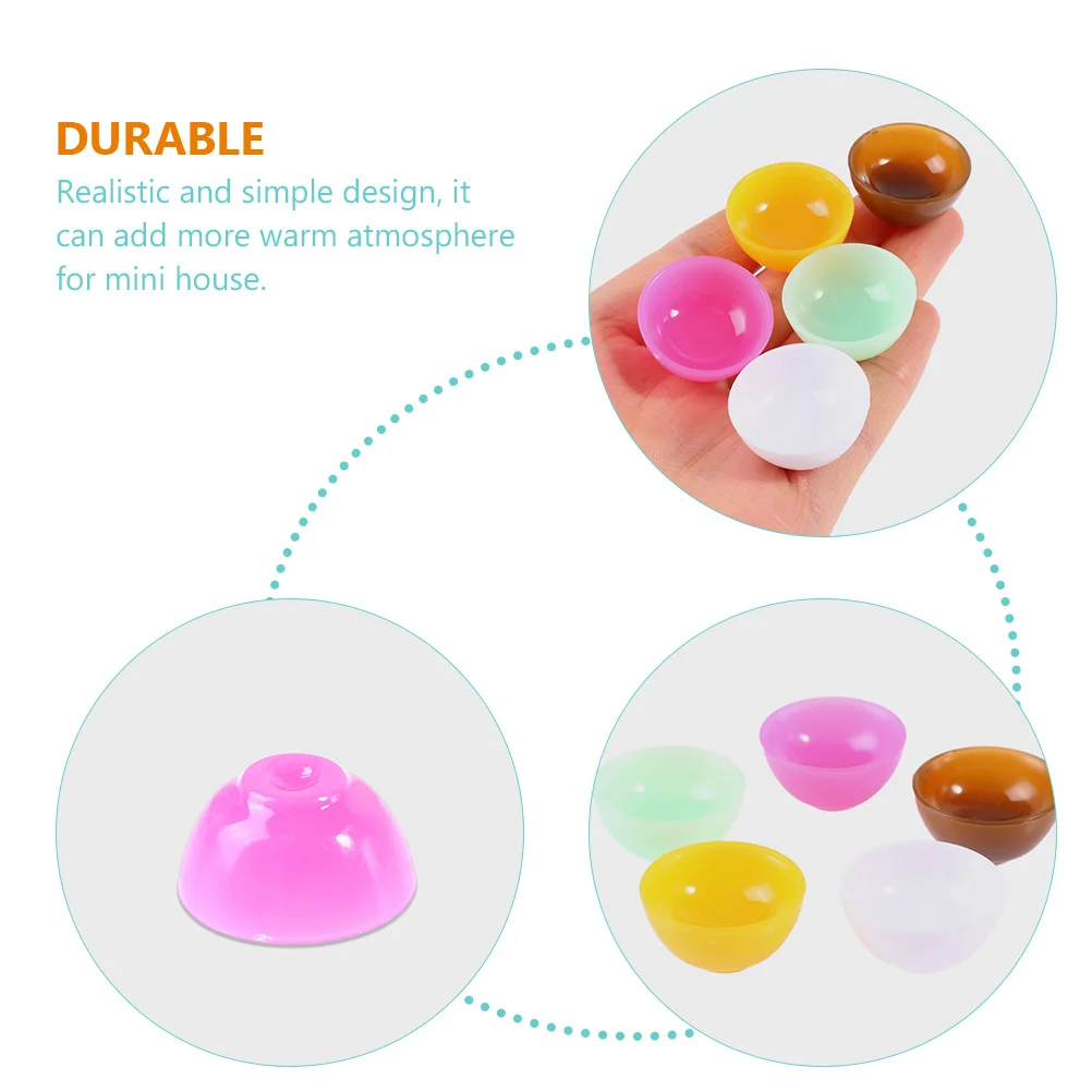 25 Pcs House Bowl Bowls Kids Mini Toy Miniatures Childrens Toys Model for Plastic Accessory