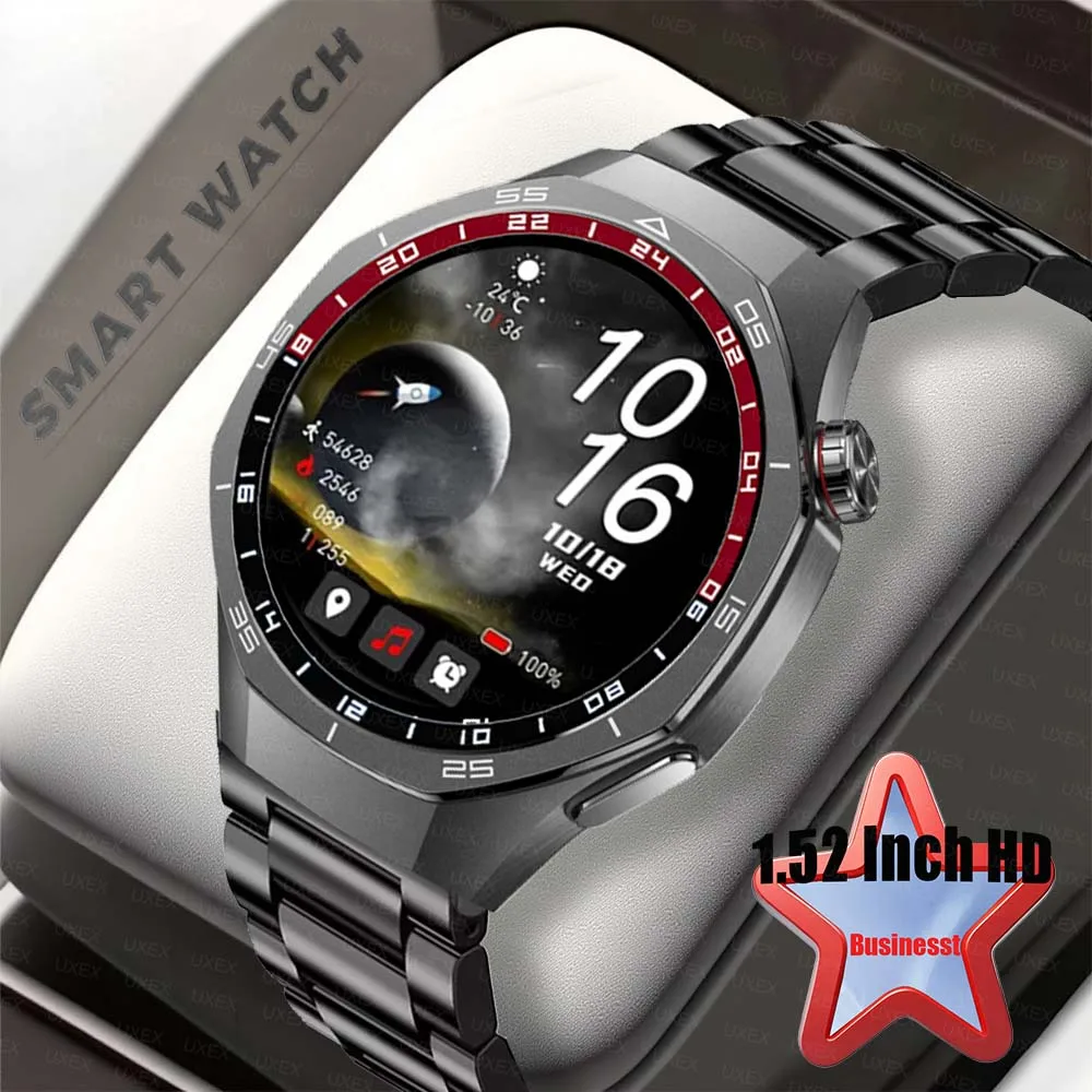 

Новые деловые часы, умные часы, мужские часы Pro 1.52 HD, Bluetooth-вызов, отслеживание здоровья, подарок для женщин, умные фоточасы на заказ